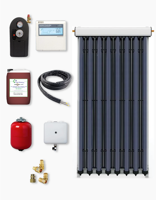 Kit solar térmico CPC de 24 tubos Cool Energy CE-STXKIT24