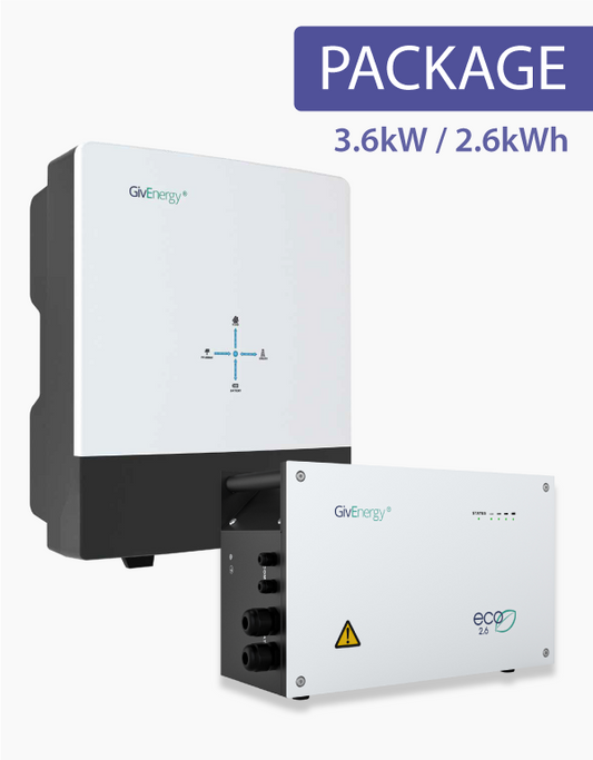 GivEnergy Gen3 - 3.6kW Hybrid with 2.6kWh Battery Package (2.6kWh)