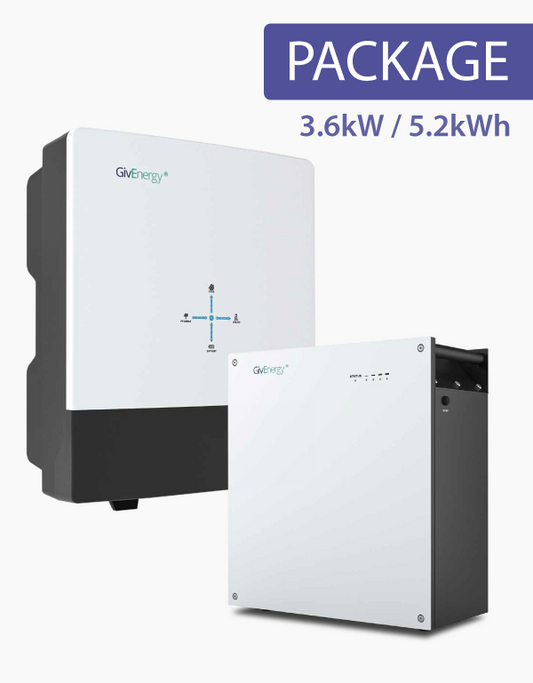 GivEnergy Gen3 - 3.6kW Hybrid with 5.2kWh Battery Package (5.2kWh)