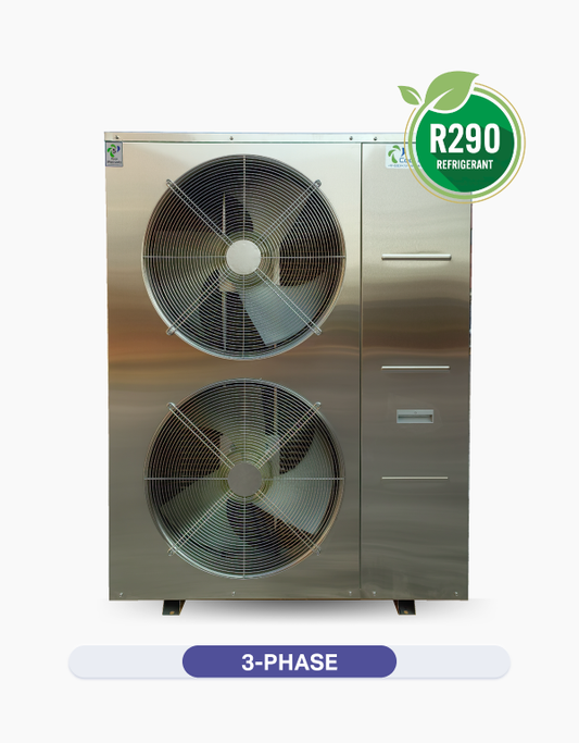 6,88 kW - 24 kW | Trifásica | R290 | 75 °C | ASHP | CE-iH24+3PH