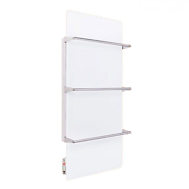 Trianco Aztec Infrared Ceramic Heating Towel Rail 600mm H x 600mm W - White - Infrared Heating Panel - Trianco